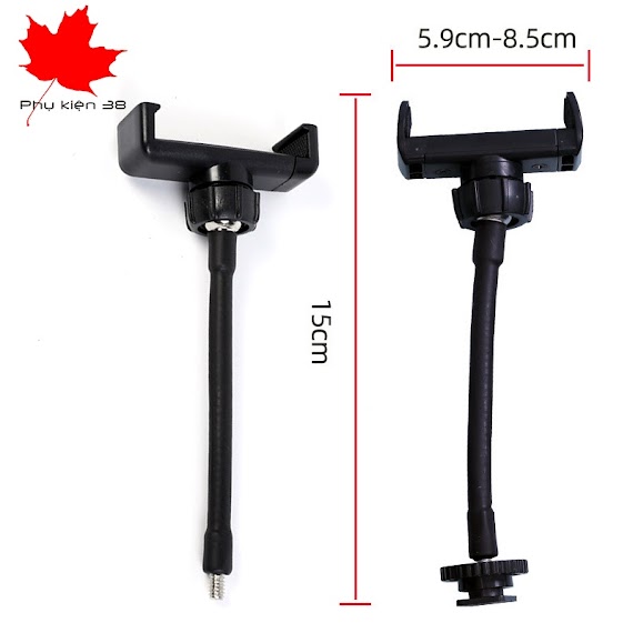 Kẹp Điện Thoại Livestream Gắn Đèn Flash Cây 3 Chân Tripod