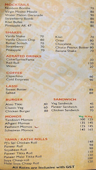 Punjab junction menu 1