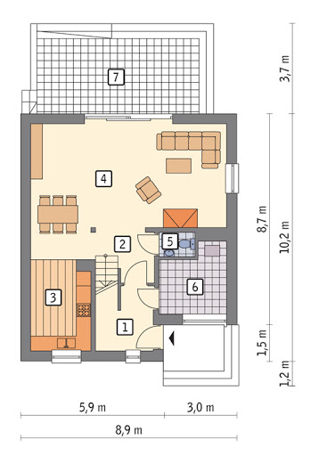 Proporcjonalny - C291 - Rzut parteru