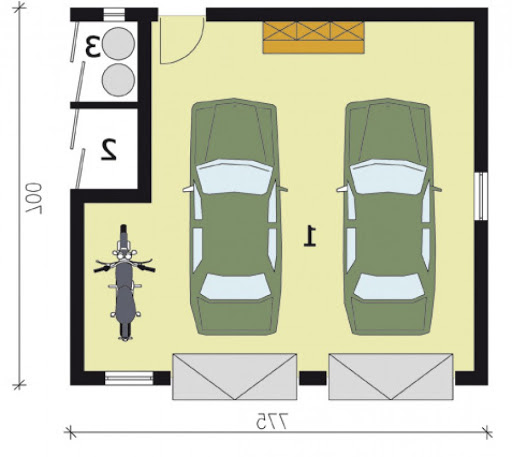 G175 - Rzut garażu
