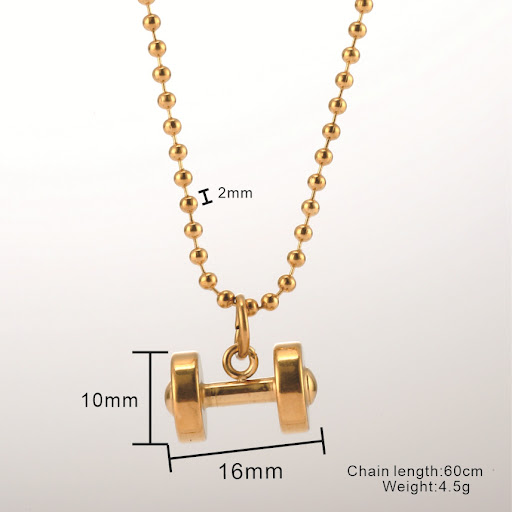 Title 4, Single piece dumbbell necklace key body pendant...