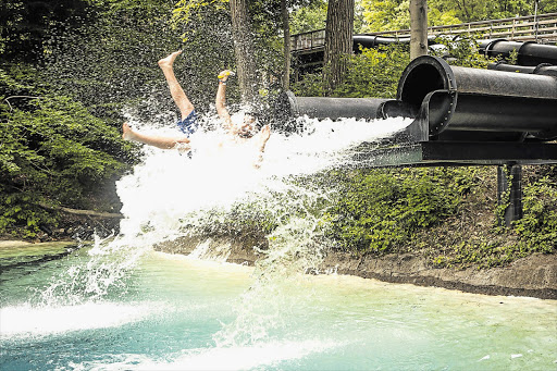 RISKY BUSINESS: The 'Cannonball Falls' ride at Action Park, which has recently reopened after being shut for several years following a series of lawsuits resulting from deaths and injuries