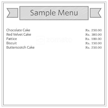 Manocha Bakers menu 