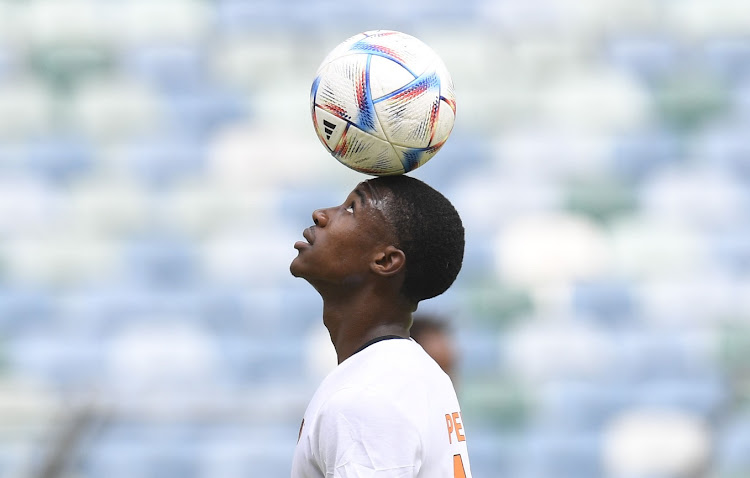 Samkelo Zwane of Kaizer Chiefs during DStv Premiership match against Golden Arrows at Moses Mabhida Stadium on December 31 2022.