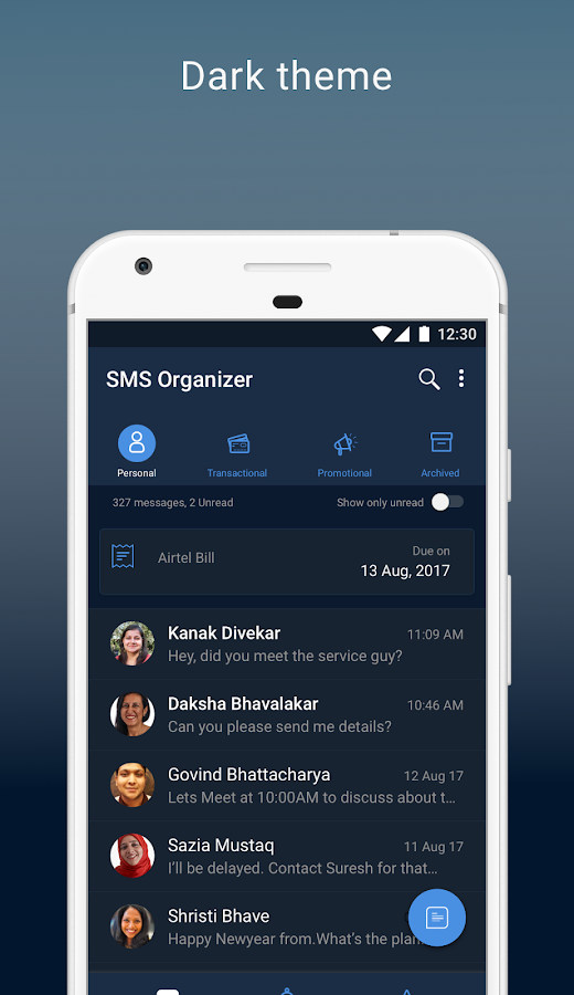    SMS Organizer - Clean, Blocker, Reminders & Backup- screenshot  