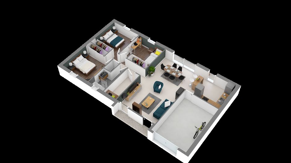 Vente maison neuve 4 pièces 89 m² à Saint-Pierre-Montlimart (49110), 179 843 €