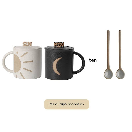 Title 7, Sun Moon Mug With Lid And Spoon Enjoy your favo...