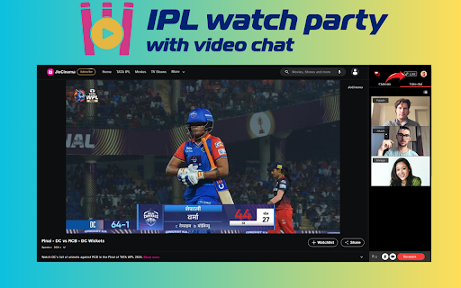 IPL watch party with video chat