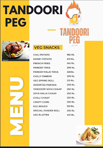 Tandoori Peg menu 