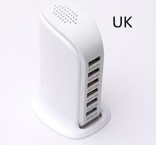 Title 3, 30W Vertical Universal Multi Port USB Charger S...