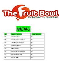 The Fruit Bowl menu 1