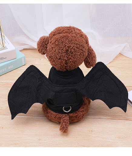 Title 3, Cool Black Bat Wings for Pet Dogs Halloween Cos...