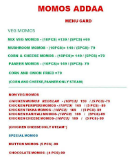 Momos Addaa menu 1