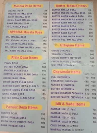 Anna Madras Cafe menu 1