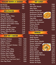 Ganeshi Punjabi Dhaba menu 1