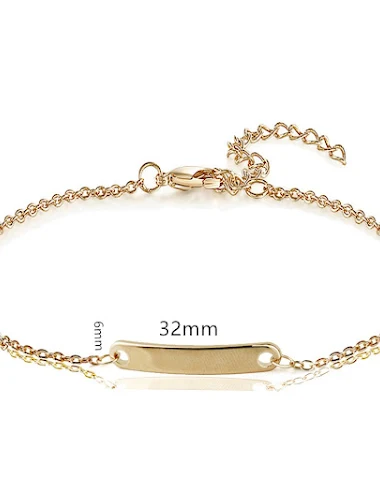 Bracelet de nom gravé personnalisé - 0