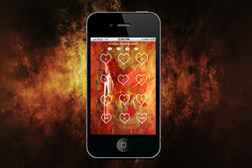 Fire Art Passcode Lock