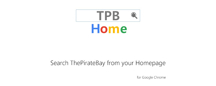 TPBHome -Search PirateBay from your Homepage marquee promo image