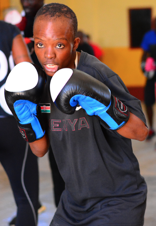 Christine Ongare in action during a training session at Nanyuki