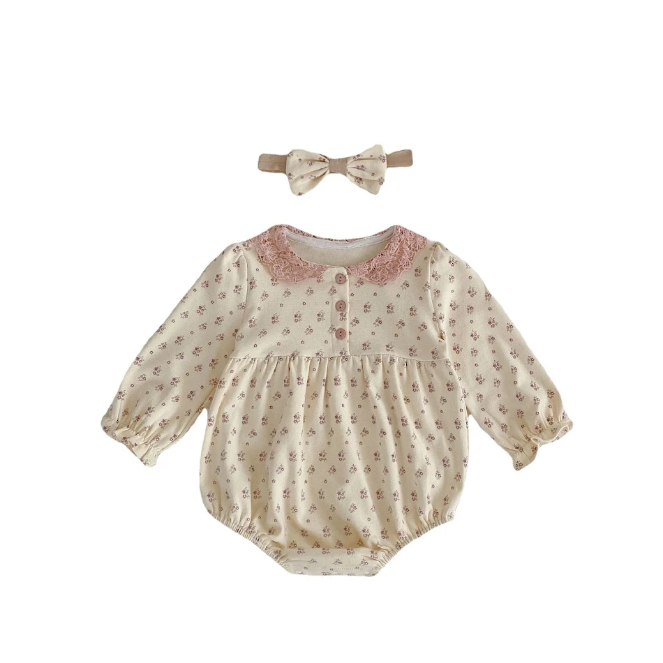 Body infantil estampado, manga longa, macacão triangular para escalada e faixa de cabelo. Conforto e estilo para o seu bebê e criança.