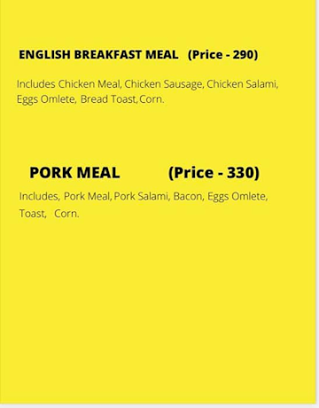 English Breakfast Company menu 