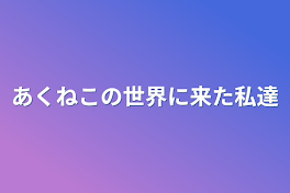 あくねこの世界に来た私達