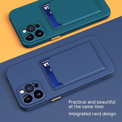 Title 5, Frosted Silicone Phone Case with Card Holder