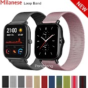 Dây Đeo Inox Milanese Cho Đồng Hồ Thông Minh For Xiaomi Huami Amazfit Gts / Gts 3 2 2E 2Mini