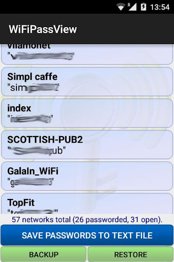 WiFi PassView password viewer