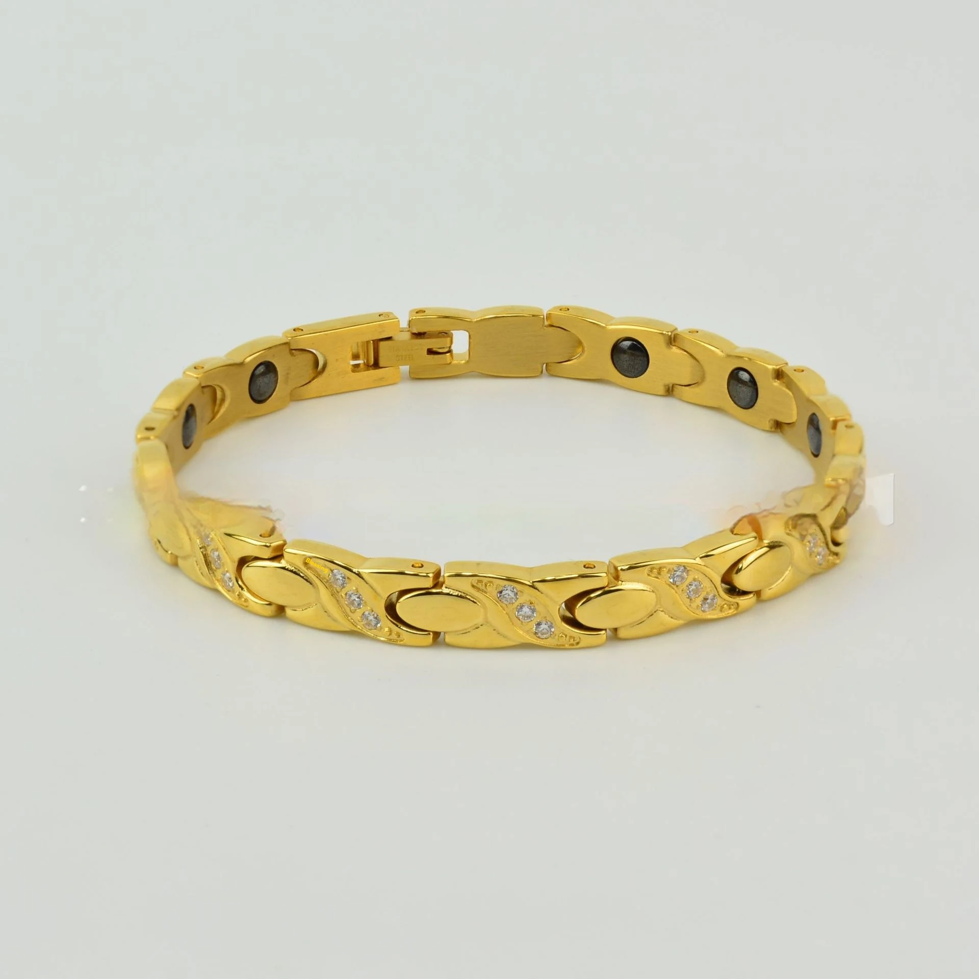 Title 2, Pulseira de hematita CNC com diamantes para pro...