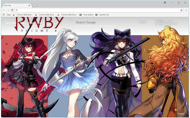 Rwby Anime Wallpapers New Tab Freeaddon Com