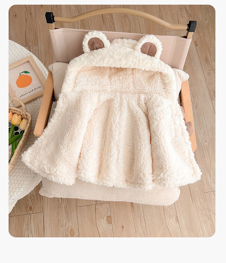 Title 4, Infant Velvet Cotton Clothes Winter Cape Coat K...