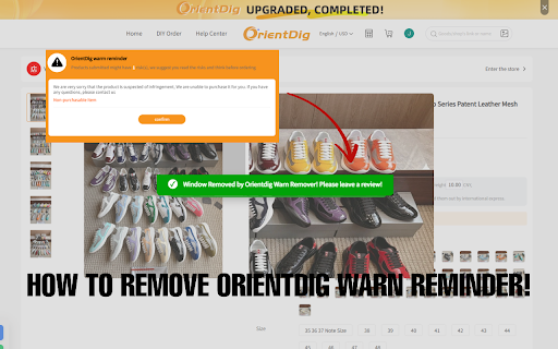 OrientDig Warn Reminder Remover (Simple Version)
