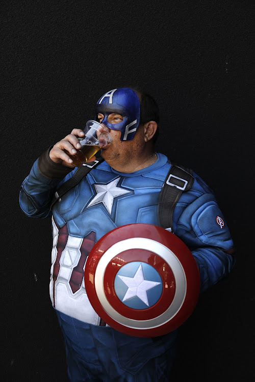 Wikus Vorster as Captain America at Comic Con Africa 2018.