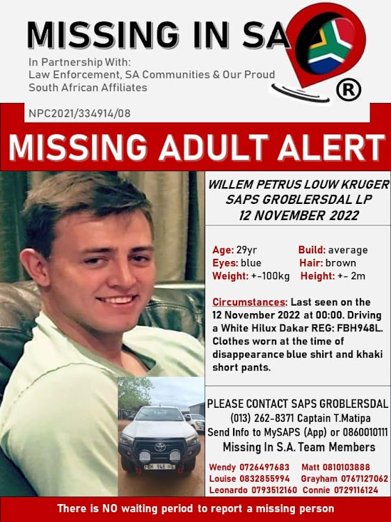 The missing poster alert.