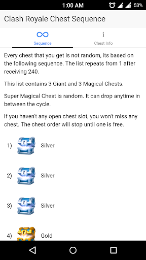 Chest Order for Clash Royale