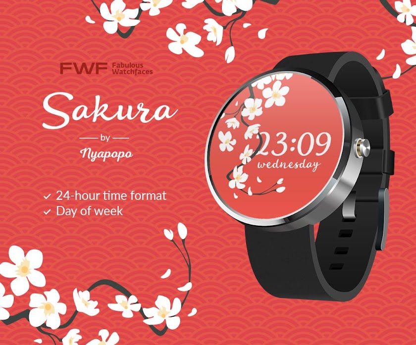 FWF Sakura Watchface Screen 1