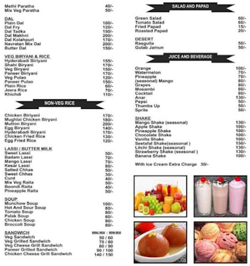 Moobi's Kitchen menu 