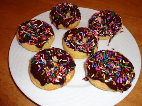 Baked Cake Donuts with Chocolate Glaze