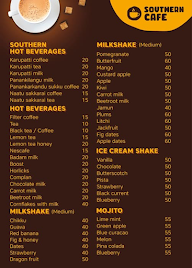 Southern Cafe menu 1