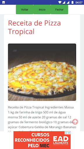 Receita de pizza top