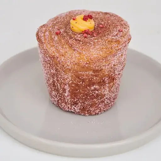 Passion Fruit With Raspberry Sugar Cruffin