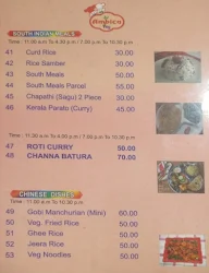 Ambika Vegetarian Hotel menu 7