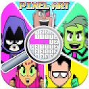 Herunterladen Color By Number Teen Titans Go Pixel Art  Installieren Sie Neueste APK Downloader