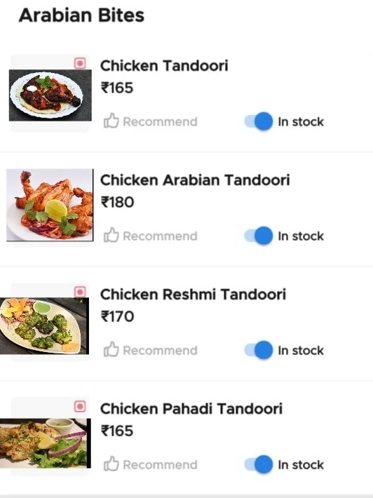 Arabian Bites menu 