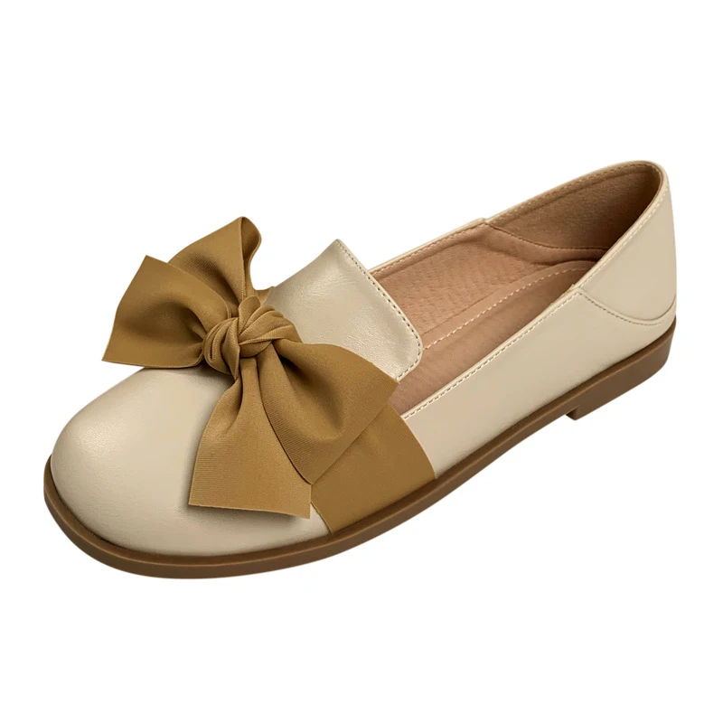 Lente en herfst nieuwe platte damesschoenen in Britse stijl, van klein leer, perfect voor dagelijks comfort en elegantie.