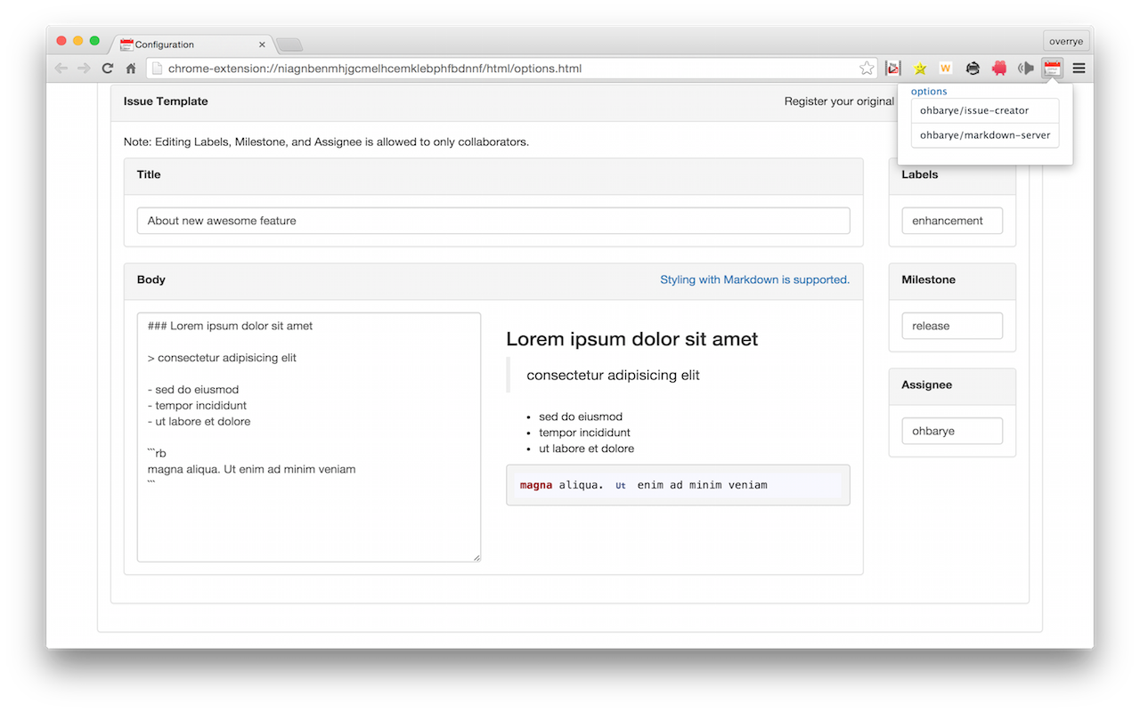 GitHub Issue Creator Preview image 2