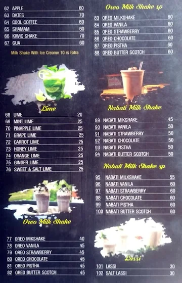 Cool Juice Corner menu 