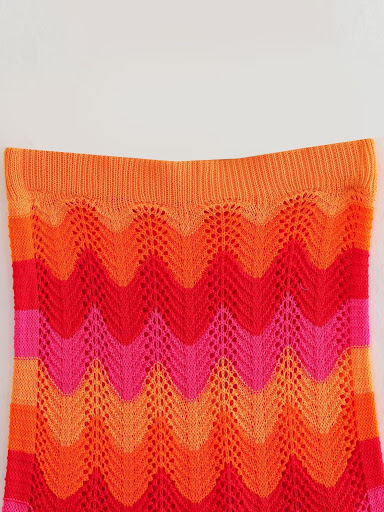 Title 5, Womens Single-Breasted Sweater Mesh Skirt Knit...