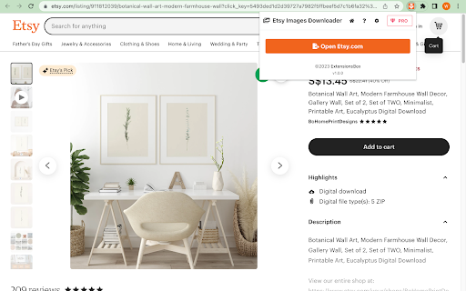Etsy Images Downloader